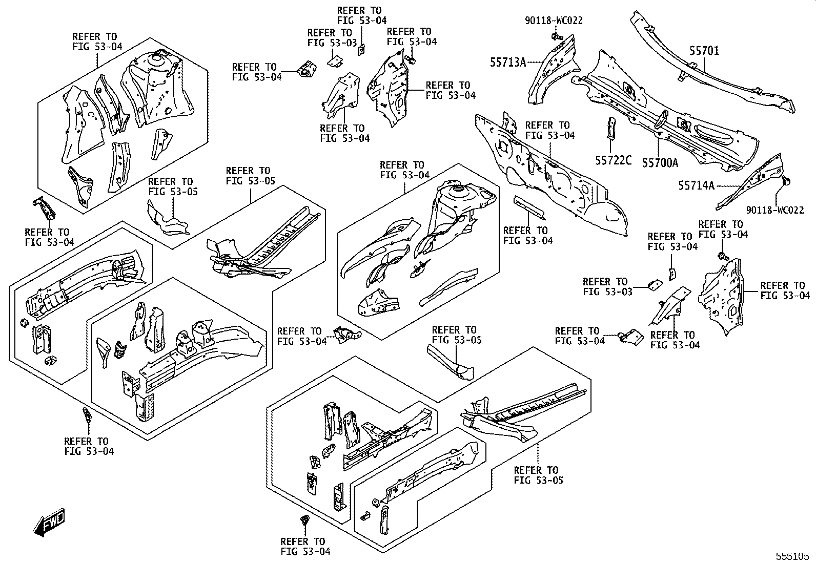 53383-WC003 SEAL, COWL TOP TO LOUVER product image