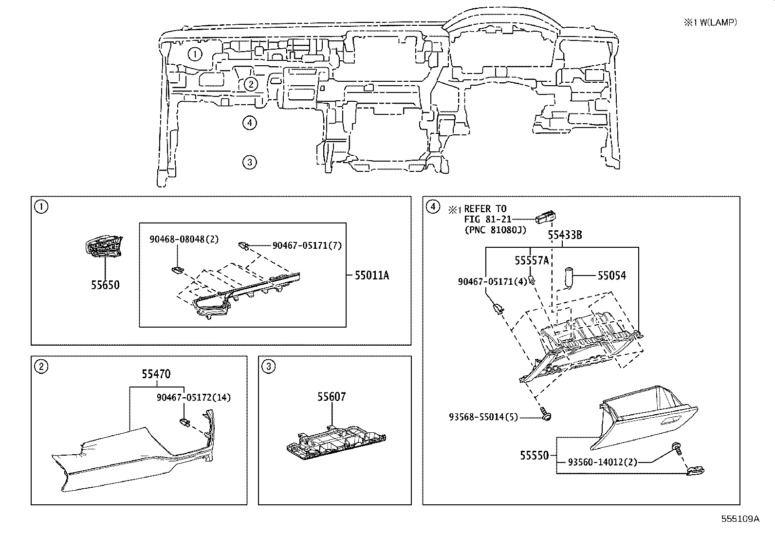 55307-16150 BRACE SUB-ASSY, INSTRUMENT PANEL, NO.2 product image
