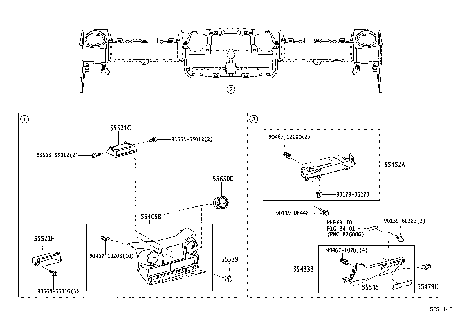 55306-37074 BRACE SUB-ASSY, INSTRUMENT PANEL, NO.1 product image