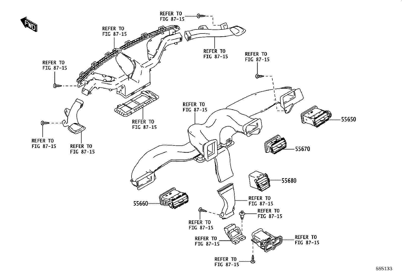 55045-WC014 PANEL SUB-ASSY, INSTRUMENT PANEL FINISH, LOWER product image