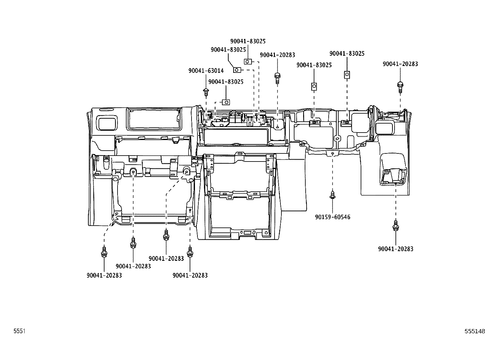 55305-B5200 REINFORCEMENT SUB-ASSY, INSTRUMENT PANEL product image