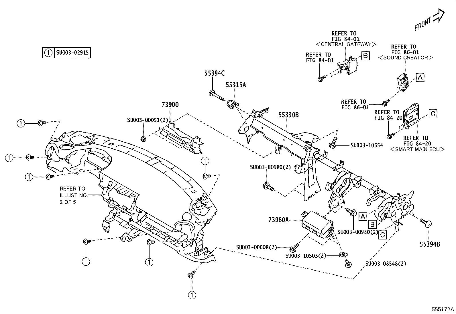 Toyota SU003-09814 HOOD SUB-ASSY, METER