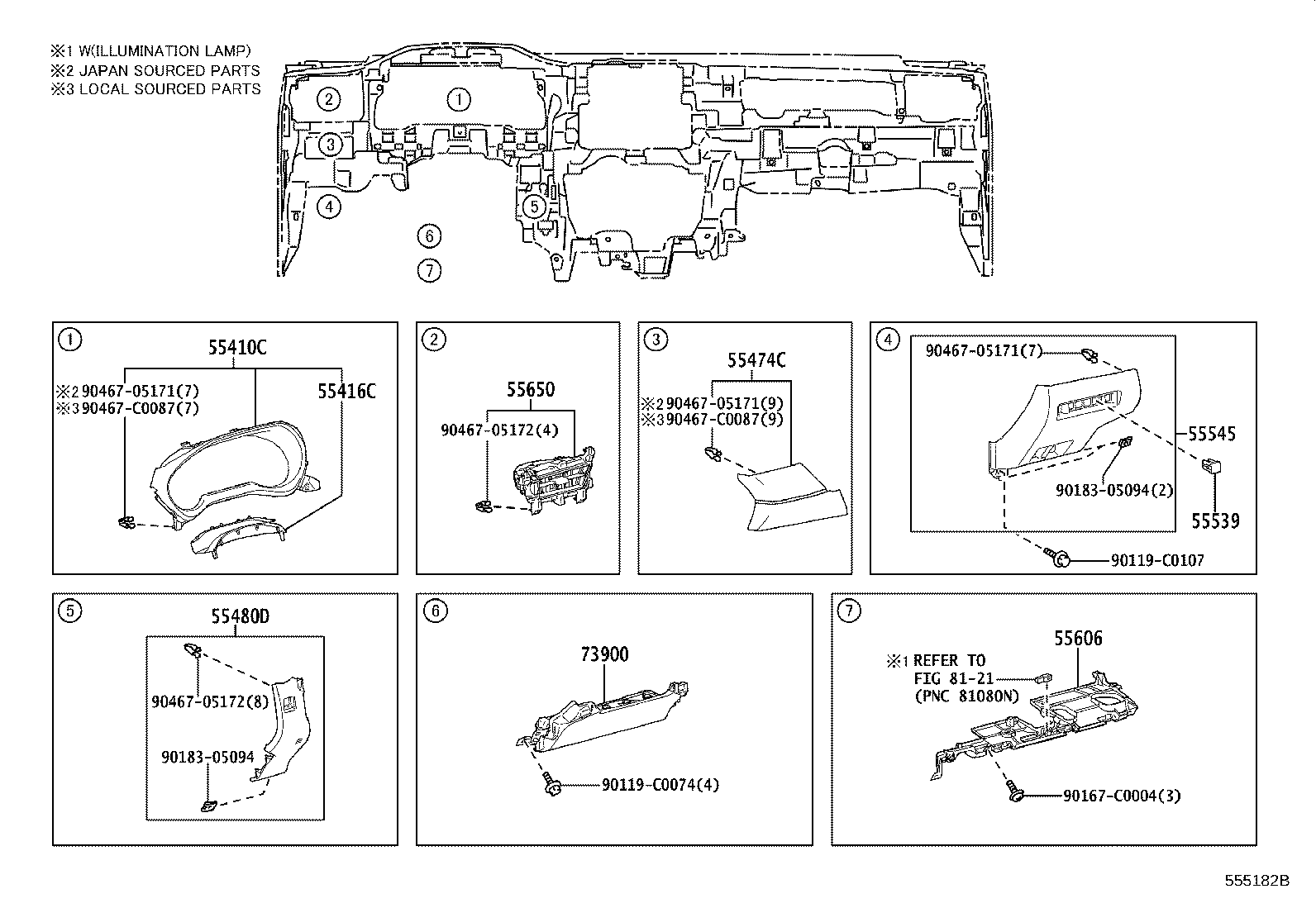 55328-F4080 PIN, INSTRUMENT PANEL, NO.1 product image