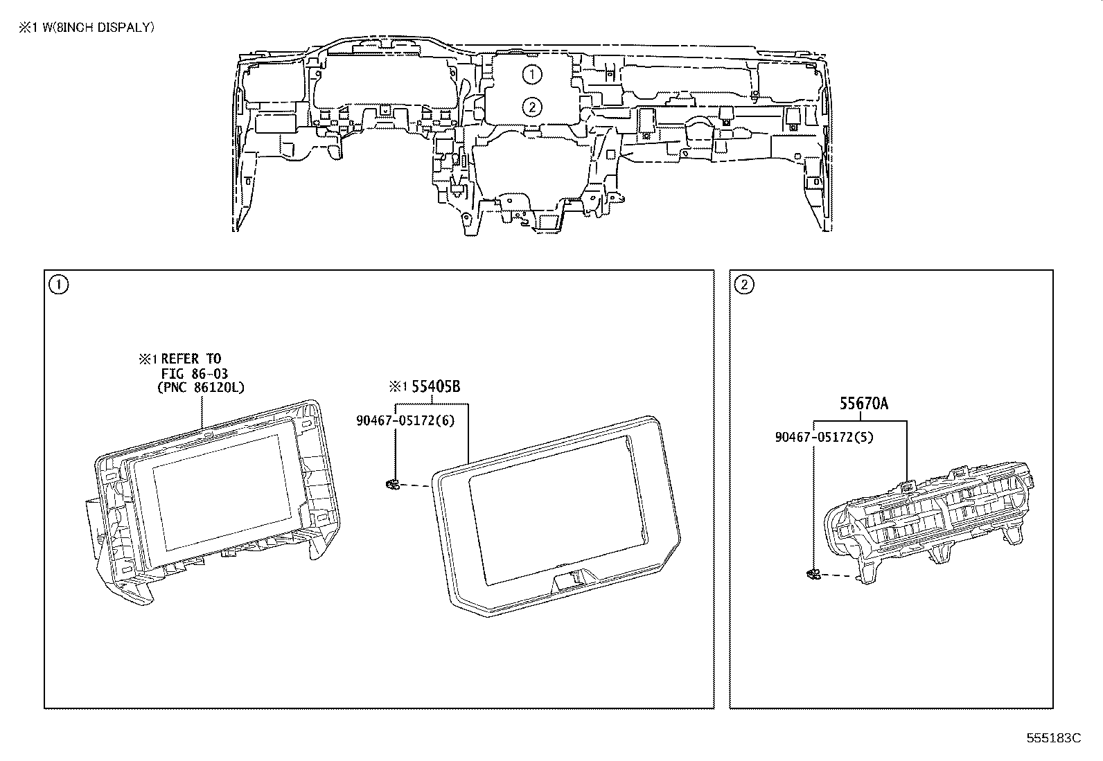 55328-F4080 PIN, INSTRUMENT PANEL, NO.1 product image