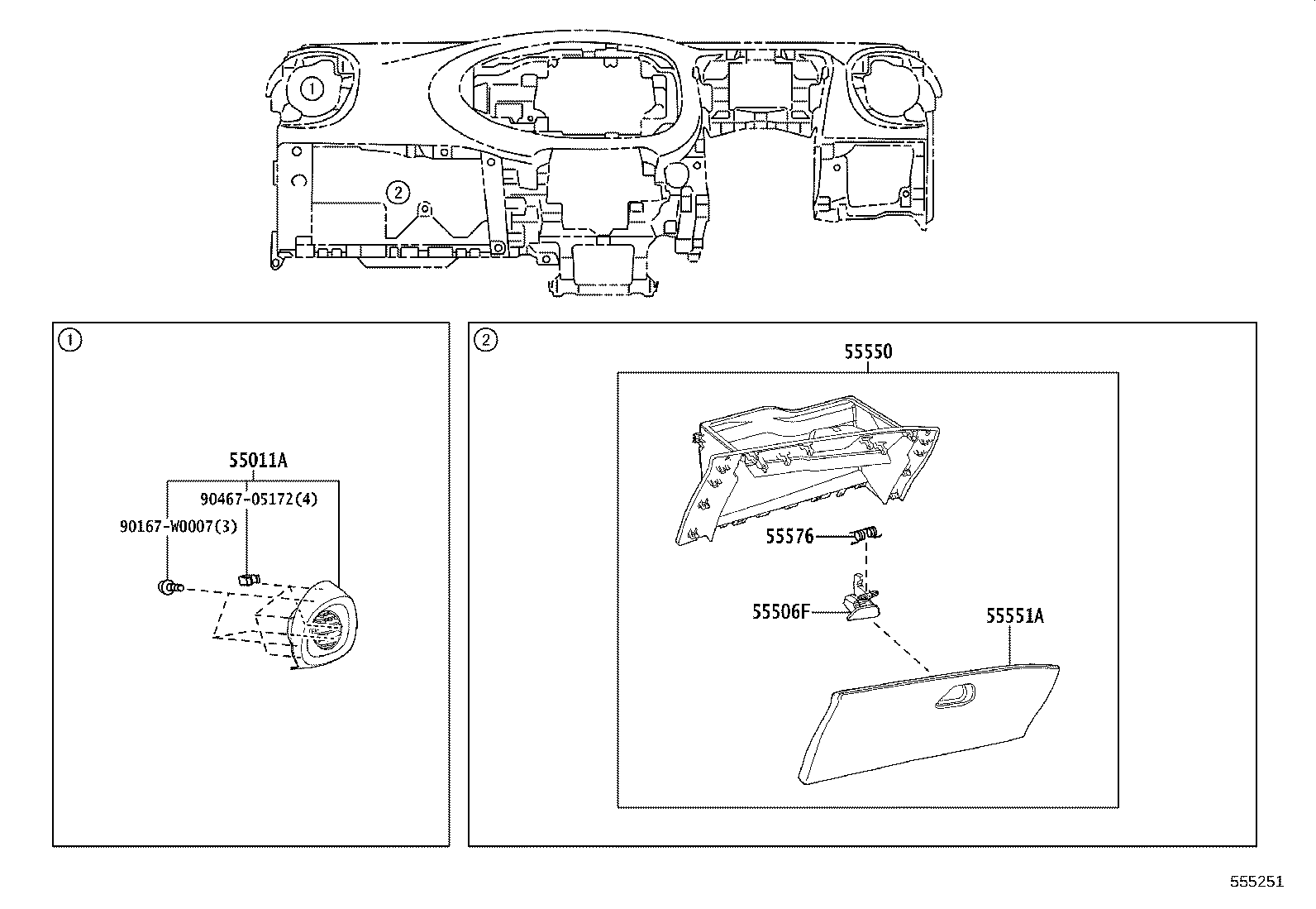 55330-0H080 REINFORCEMENT ASSY, INSTRUMENT PANEL product image