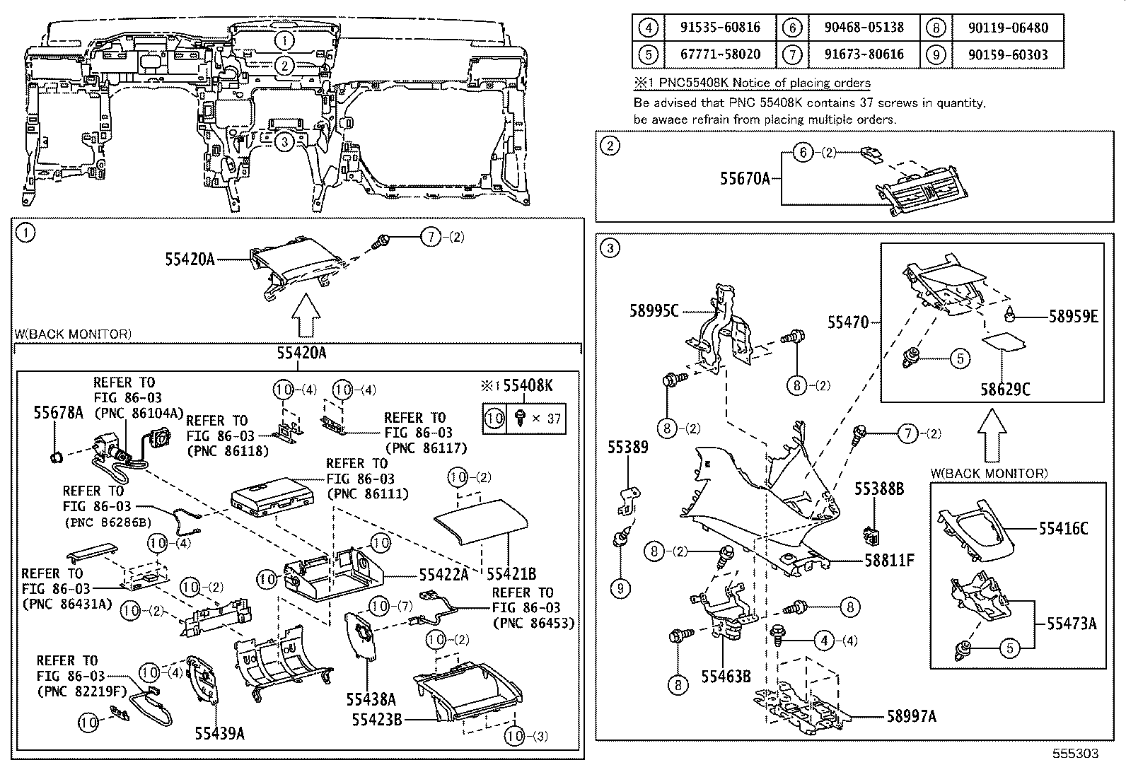 55470-75040 GARNISH ASSY, INSTRUMENT CLUSTER FINISH PANEL product image