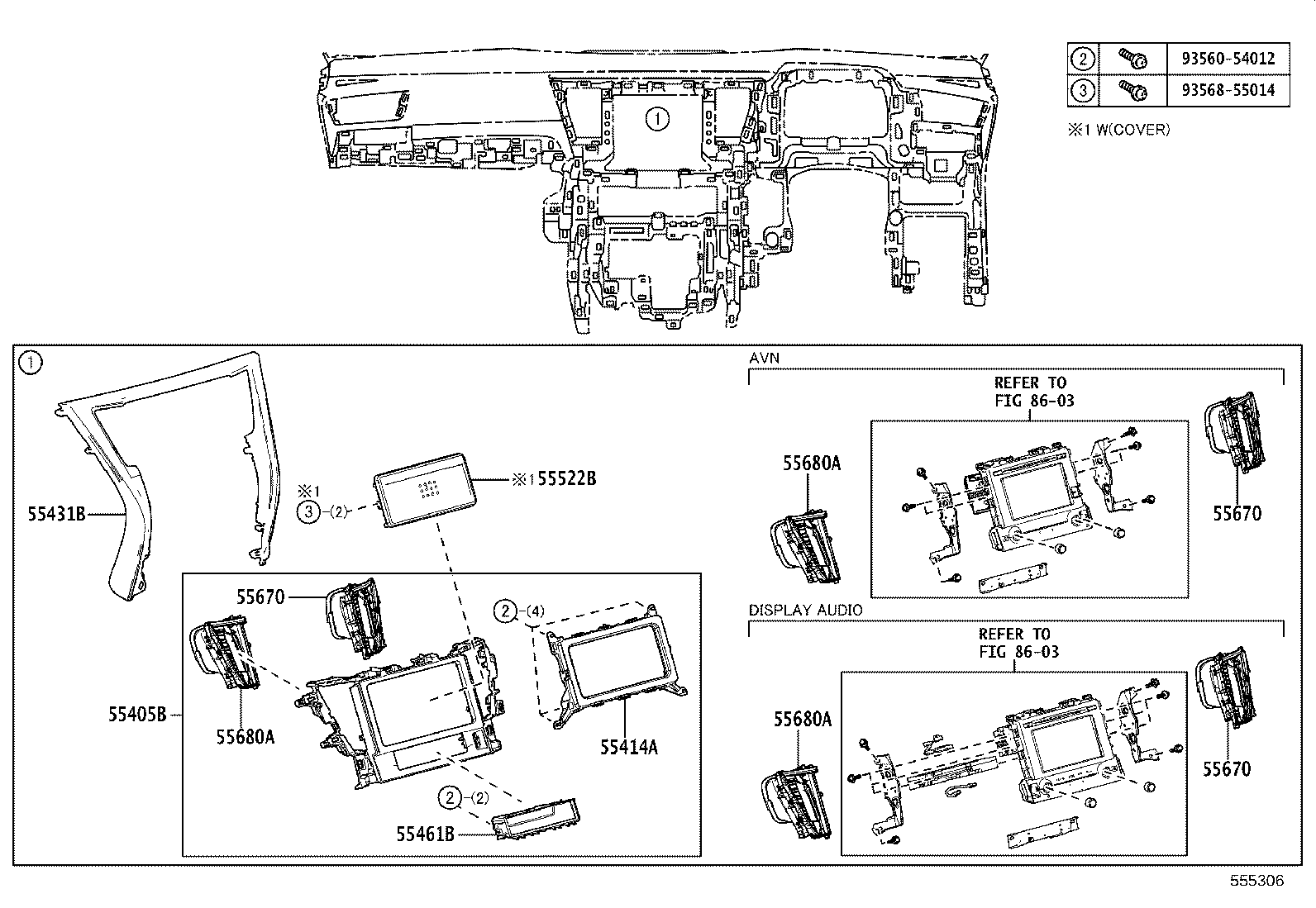 55405-58320 PANEL SUB-ASSY, INSTRUMENT CLUSTER FINISH, CENTER product image