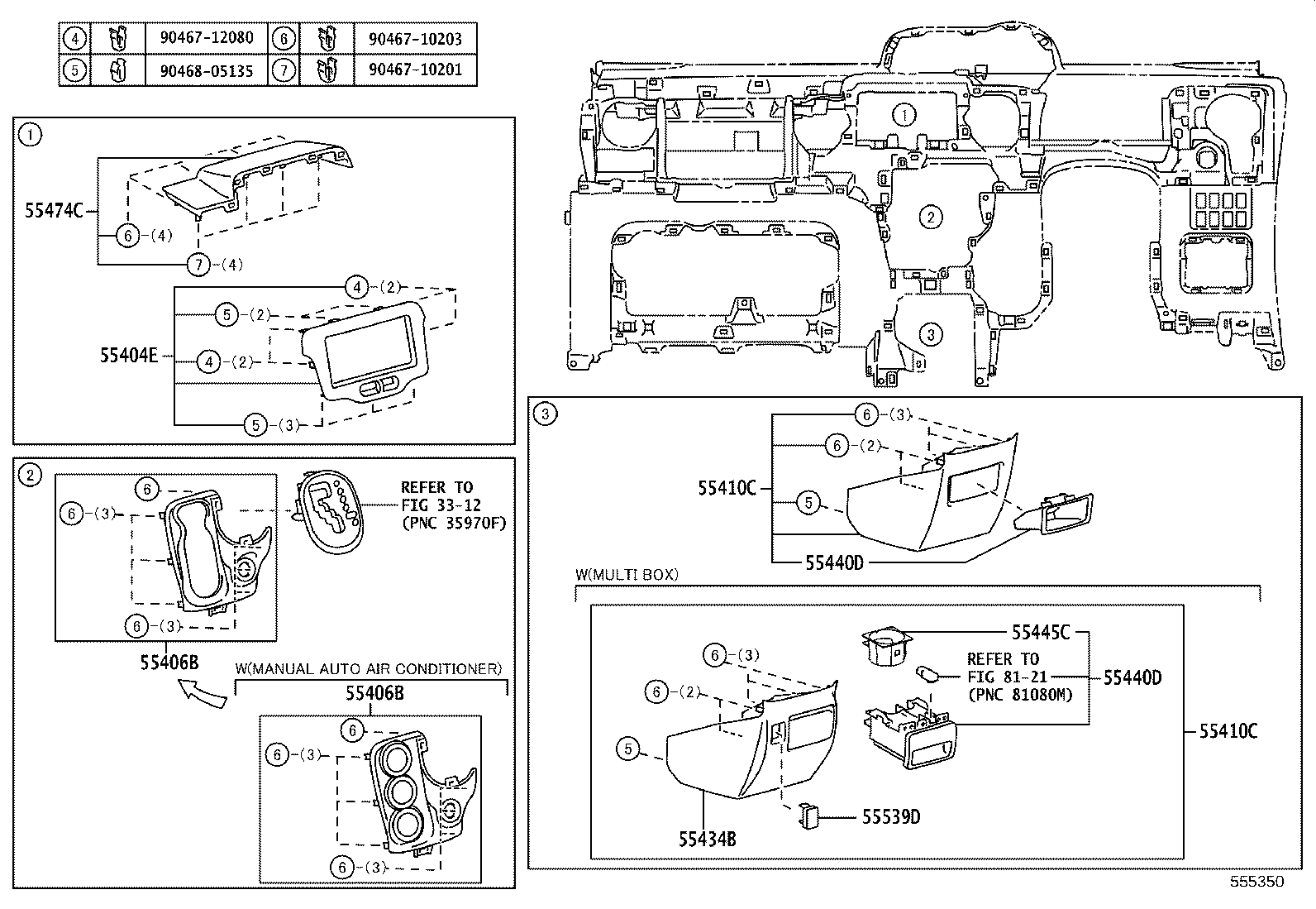 55330-52832 REINFORCEMENT, INSTRUMENT PANEL product image