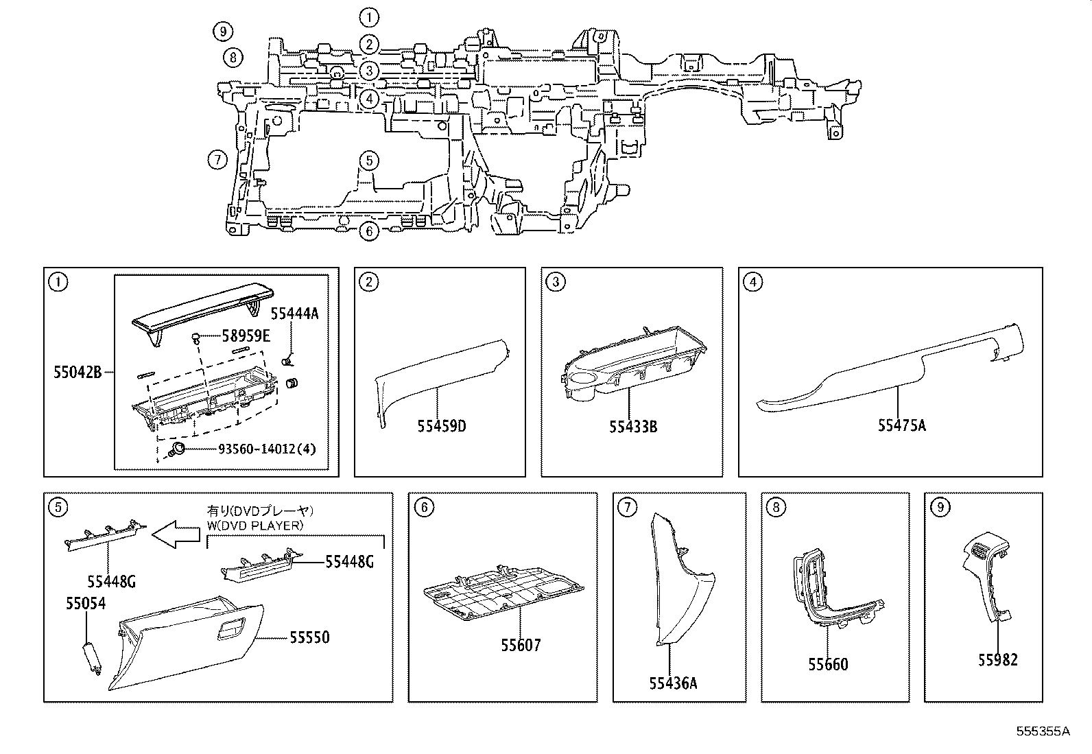 55405-V1020 PANEL SUB-ASSY, INSTRUMENT CLUSTER FINISH, CENTER product image