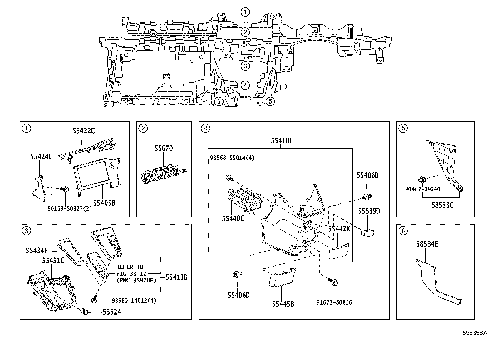 55330-28240 REINFORCEMENT ASSY, INSTRUMENT PANEL product image