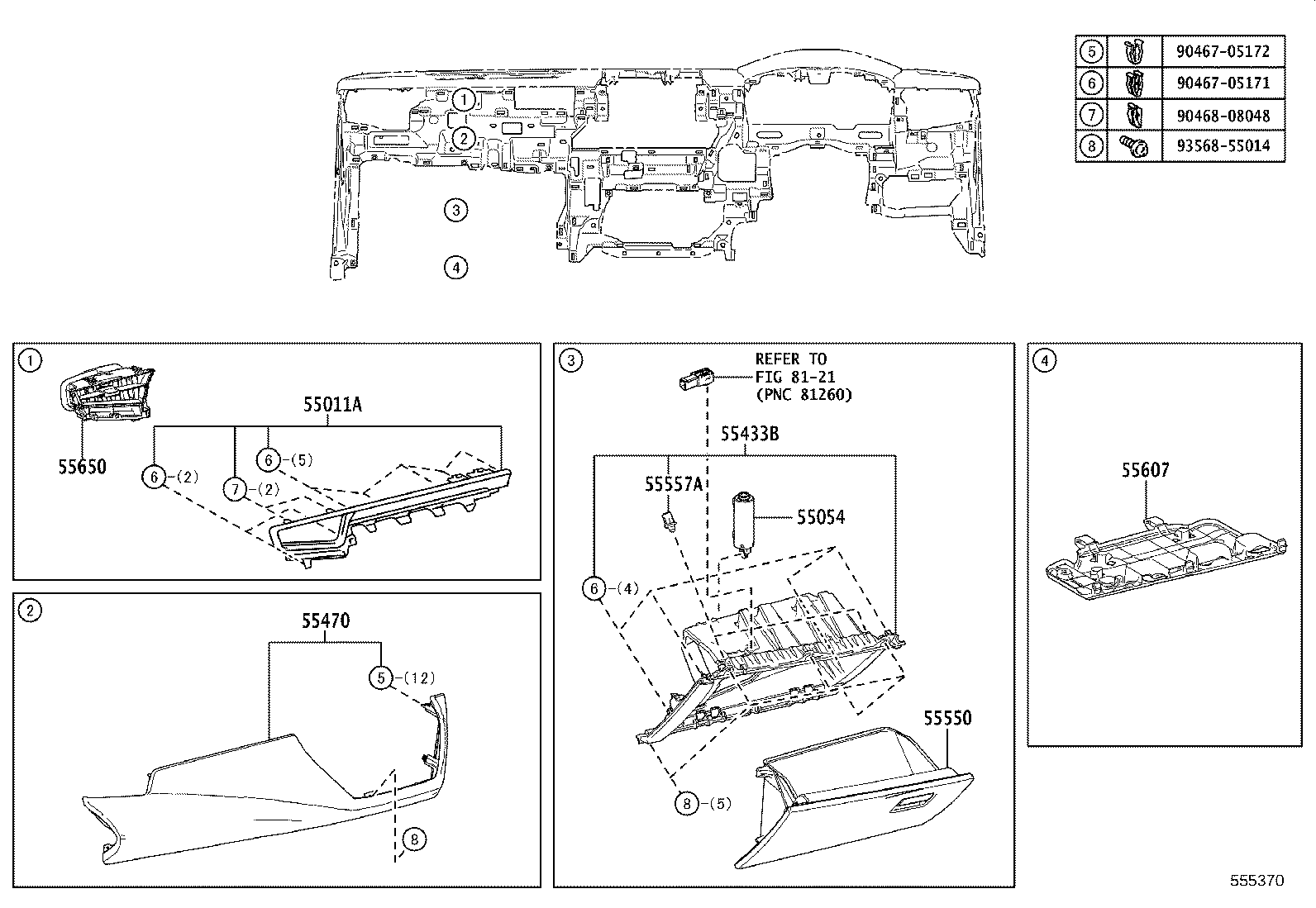 55405-12F60 PANEL SUB-ASSY, INSTRUMENT CLUSTER FINISH, CENTER product image