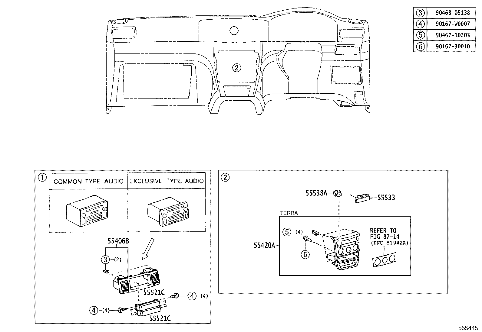 55355-02080 CUSHION, INSTRUMENT PANEL, NO.1 product image