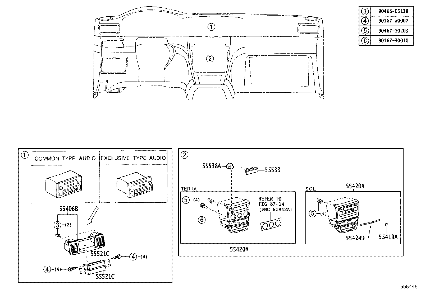55355-02080 CUSHION, INSTRUMENT PANEL, NO.1 product image