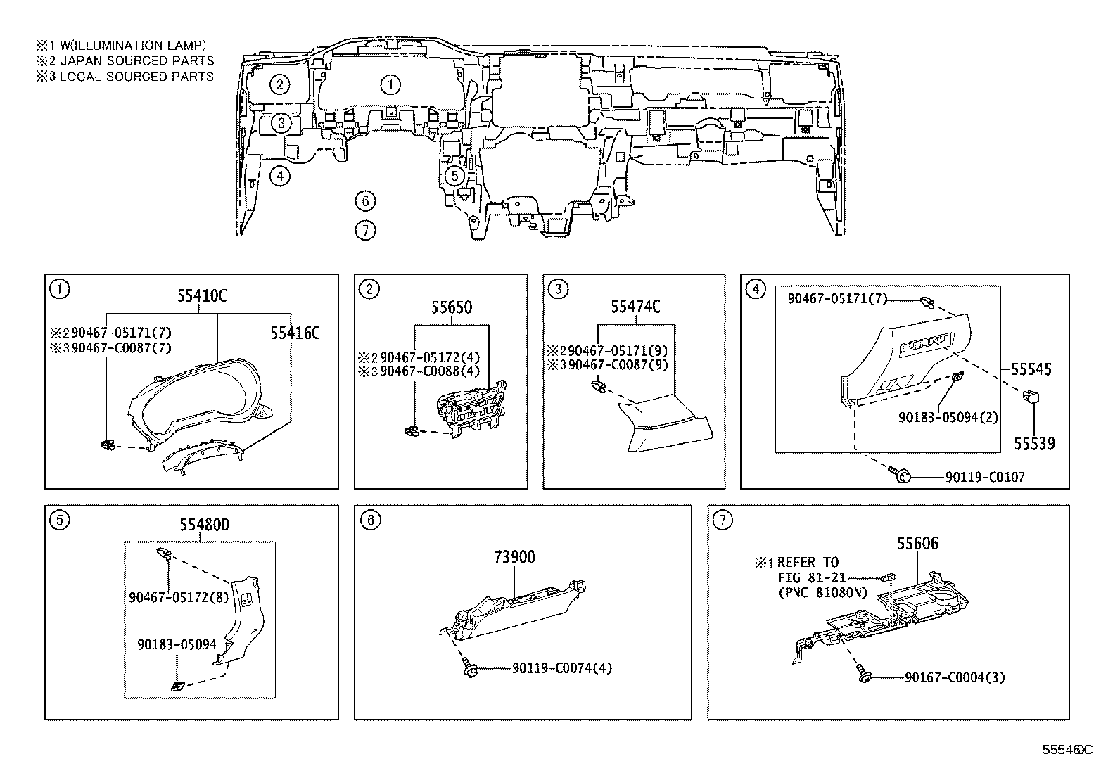 55349-0E080 CUSHION, INSTRUMENT PANEL product image