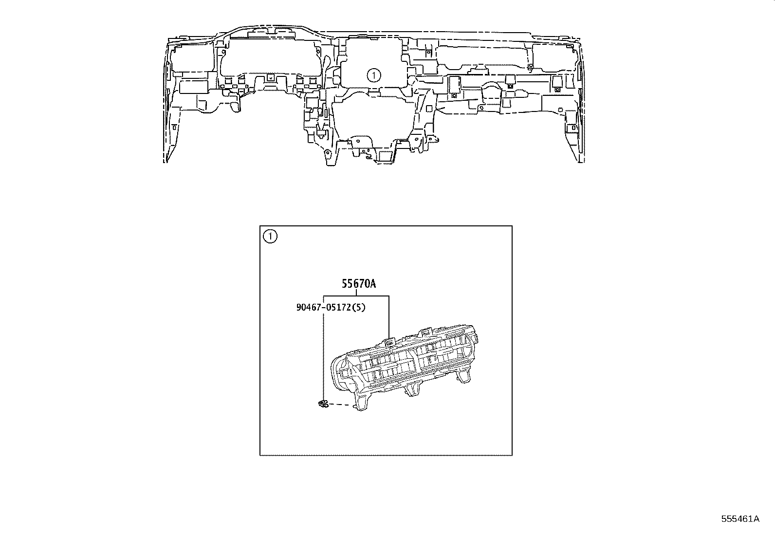 55349-0E080 CUSHION, INSTRUMENT PANEL product image