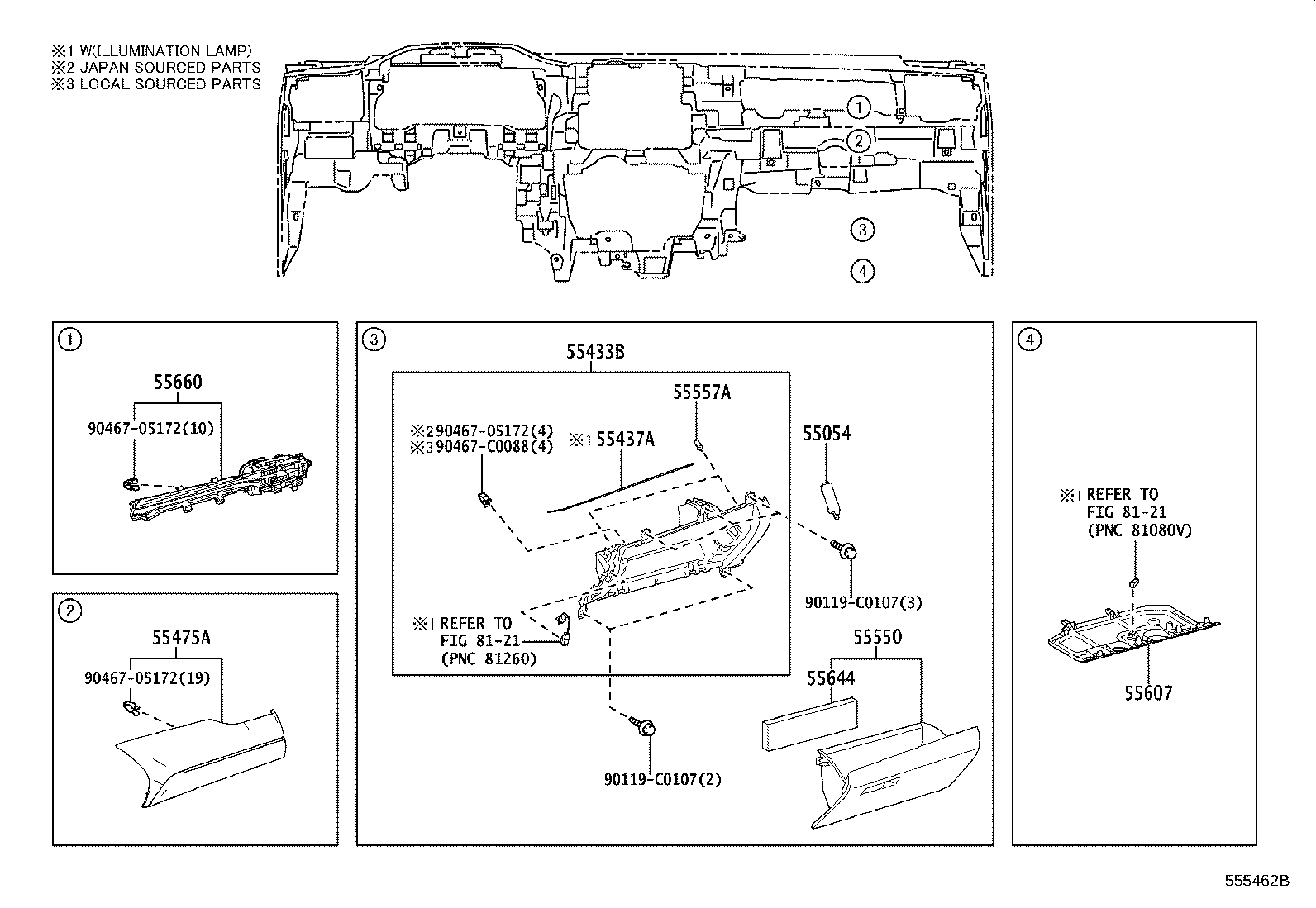 55349-0E080 CUSHION, INSTRUMENT PANEL product image