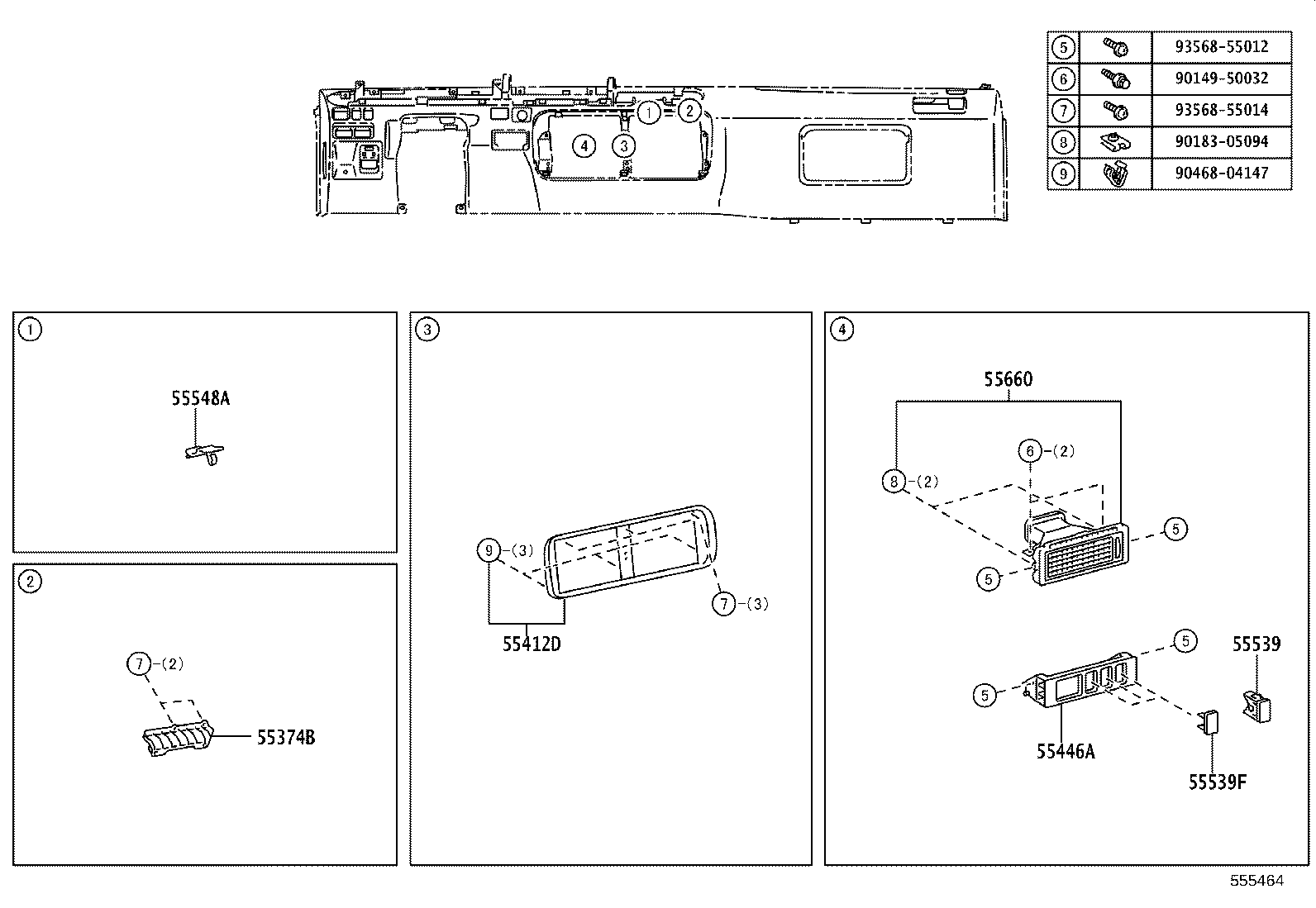 55950-0S020 NOZZLE ASSY, DEFROSTER product image