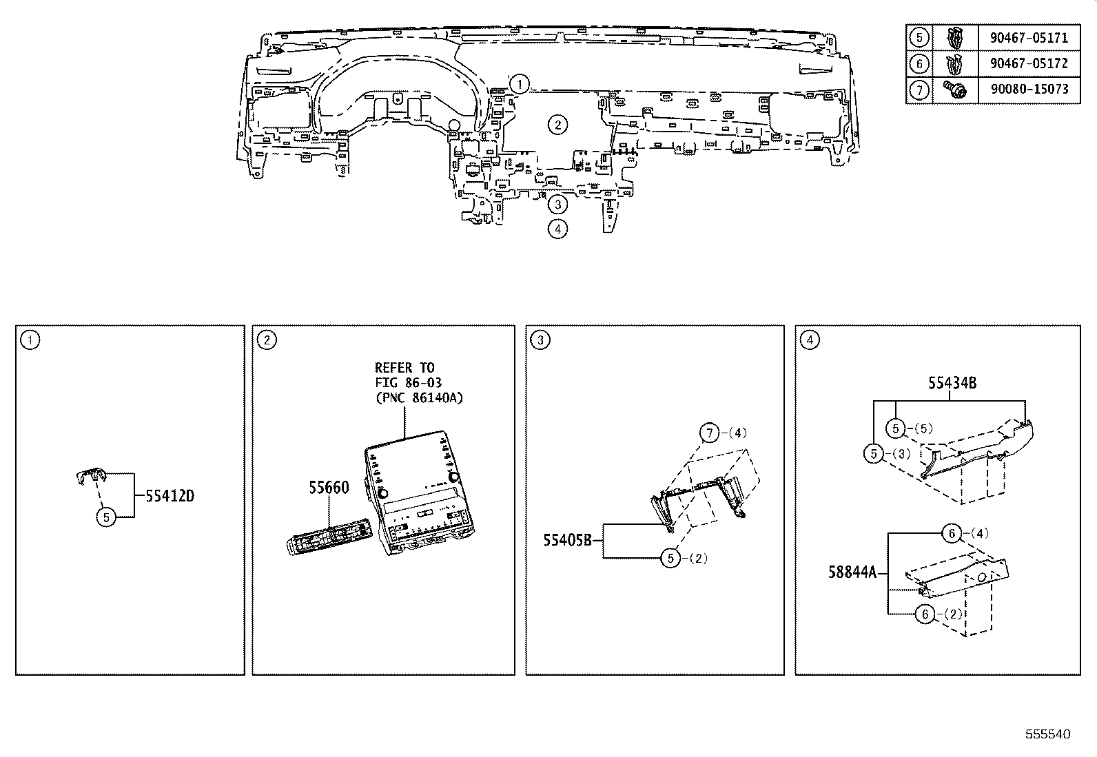 55404-07040 PANEL SUB-ASSY, INSTRUMENT CLUSTER FINISH product image