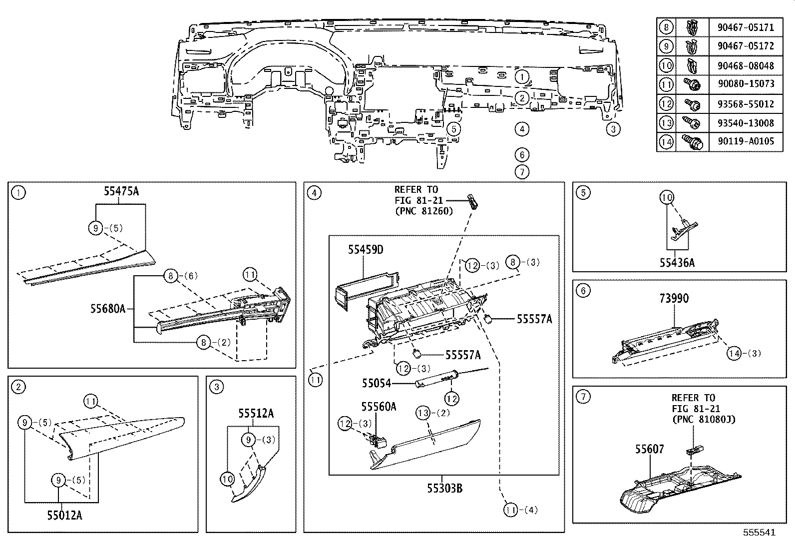 55404-07040 PANEL SUB-ASSY, INSTRUMENT CLUSTER FINISH product image