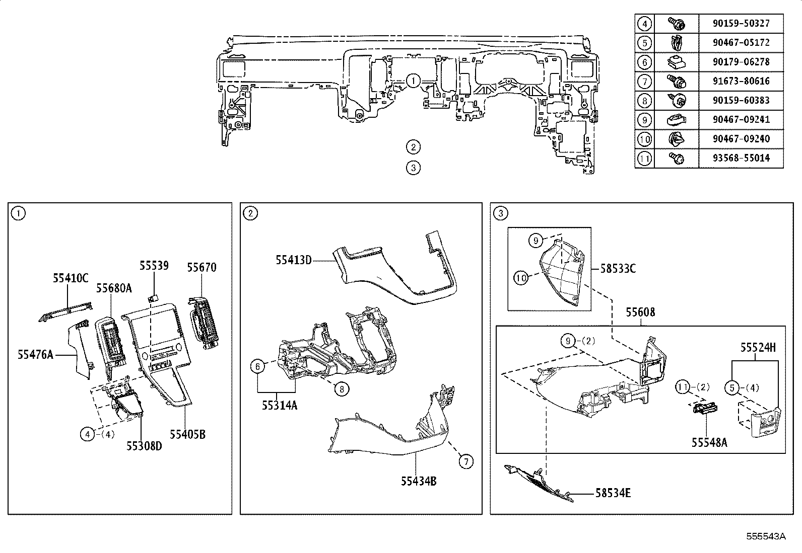 55620-26120 HOLDER ASSY, INSTRUMENT PANEL CUP product image