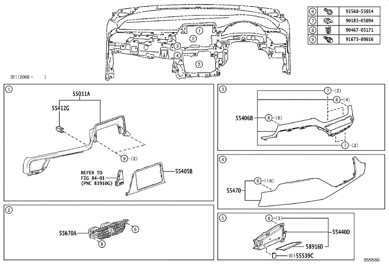 55330-10190 REINFORCEMENT ASSY, INSTRUMENT PANEL product image