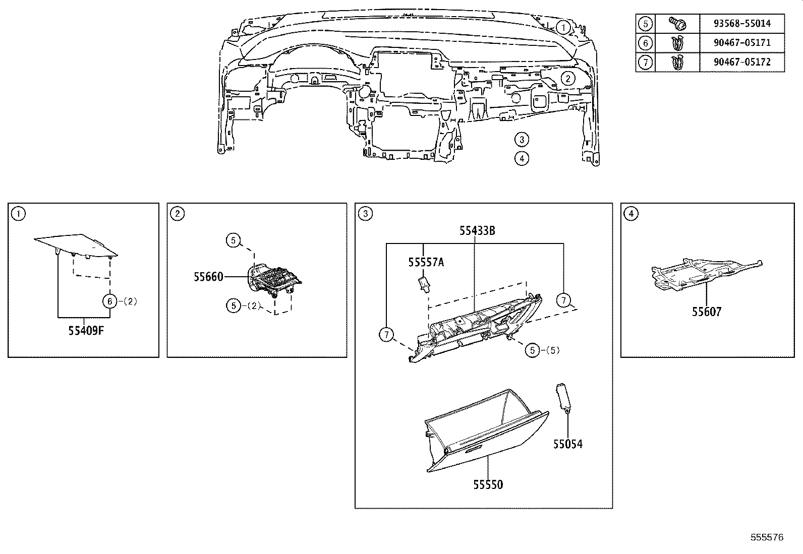 55650-10150 REGISTER ASSY, INSTRUMENT PANEL, NO.1 product image
