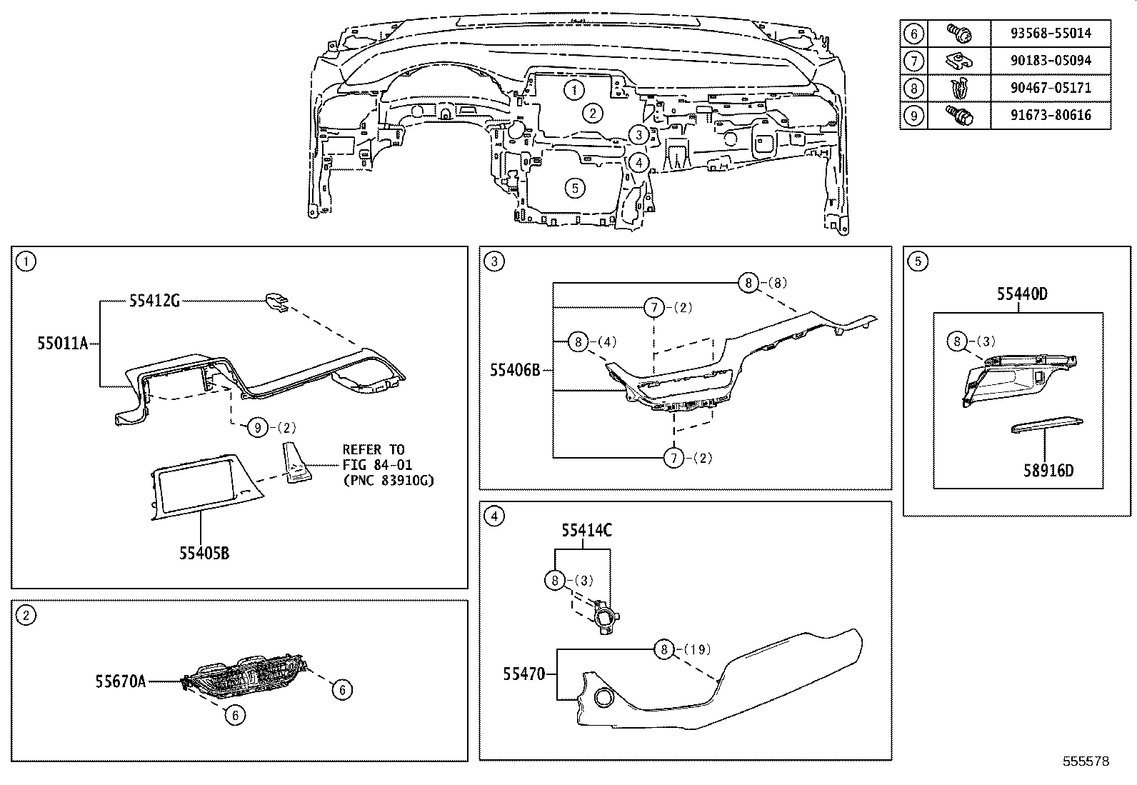 55650-10150 REGISTER ASSY, INSTRUMENT PANEL, NO.1 product image