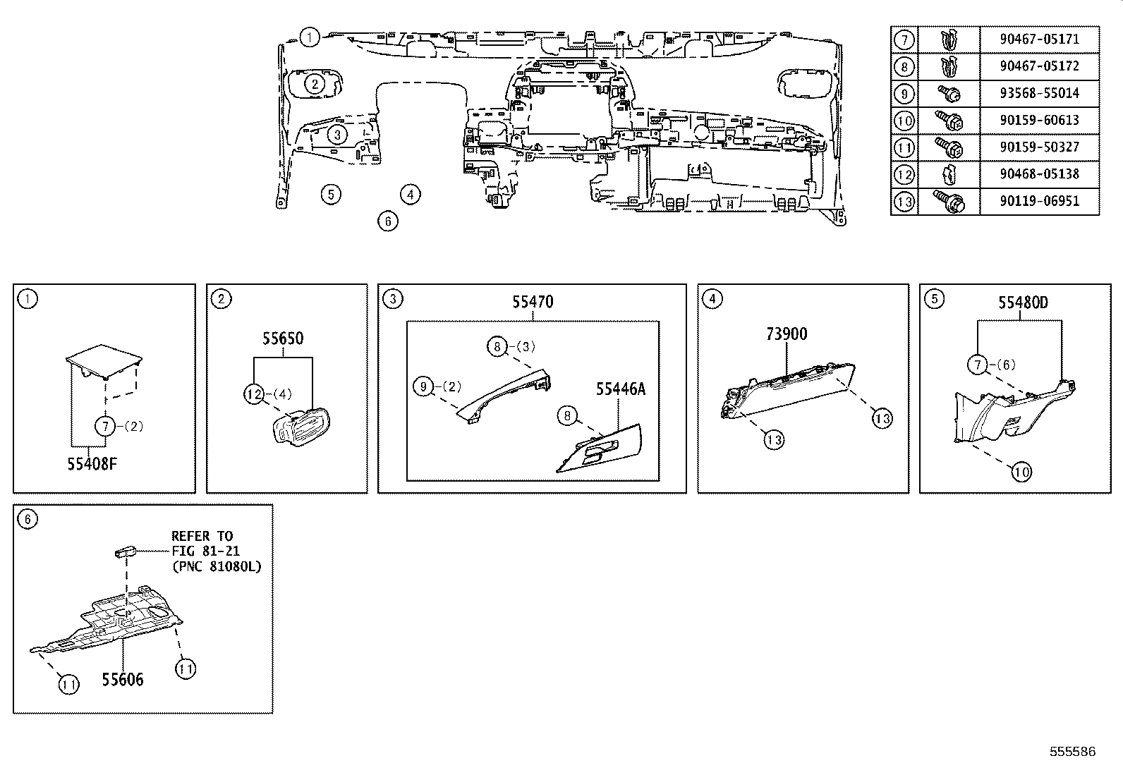 55302-47110-B0 PANEL SUB-ASSY, INSTRUMENT, LOWER, NO.1 product image