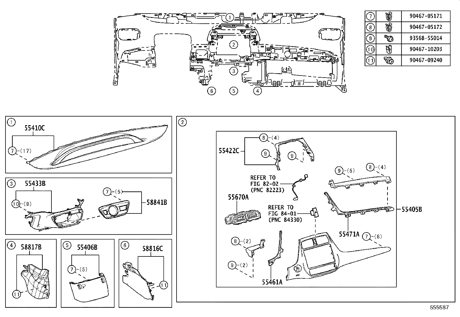 55302-47110-B0 PANEL SUB-ASSY, INSTRUMENT, LOWER, NO.1 product image