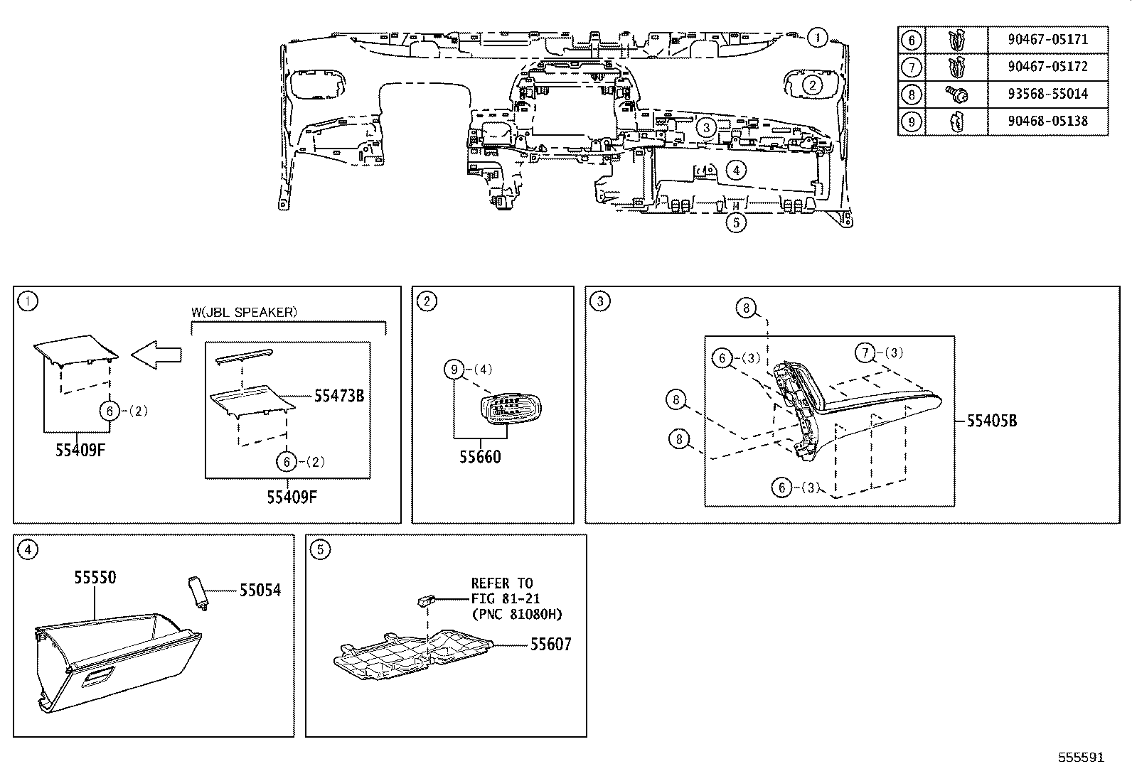 55302-47110-B0 PANEL SUB-ASSY, INSTRUMENT, LOWER, NO.1 product image
