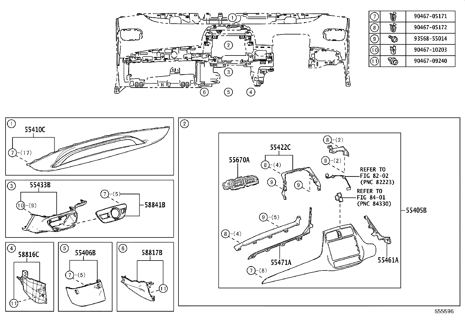 55315-47090 SPACER, INSTRUMENT PANEL, NO.1 product image
