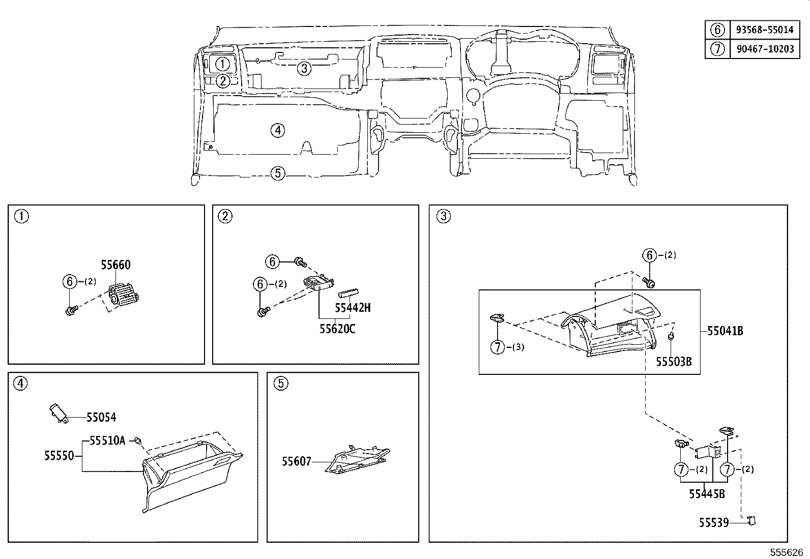 55330-12680 REINFORCEMENT ASSY, INSTRUMENT PANEL product image