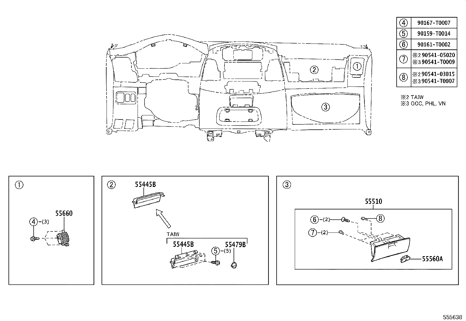55330-0K100 REINFORCEMENT, INSTRUMENT PANEL product image