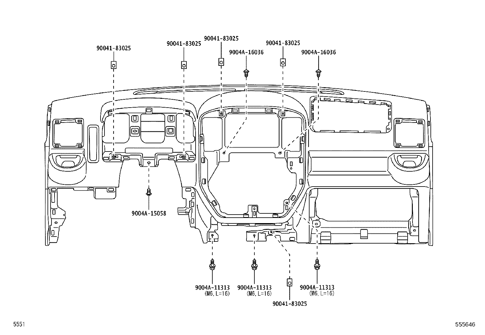 55217-B2011 RETAINER, DASH PANEL SILENCER product image