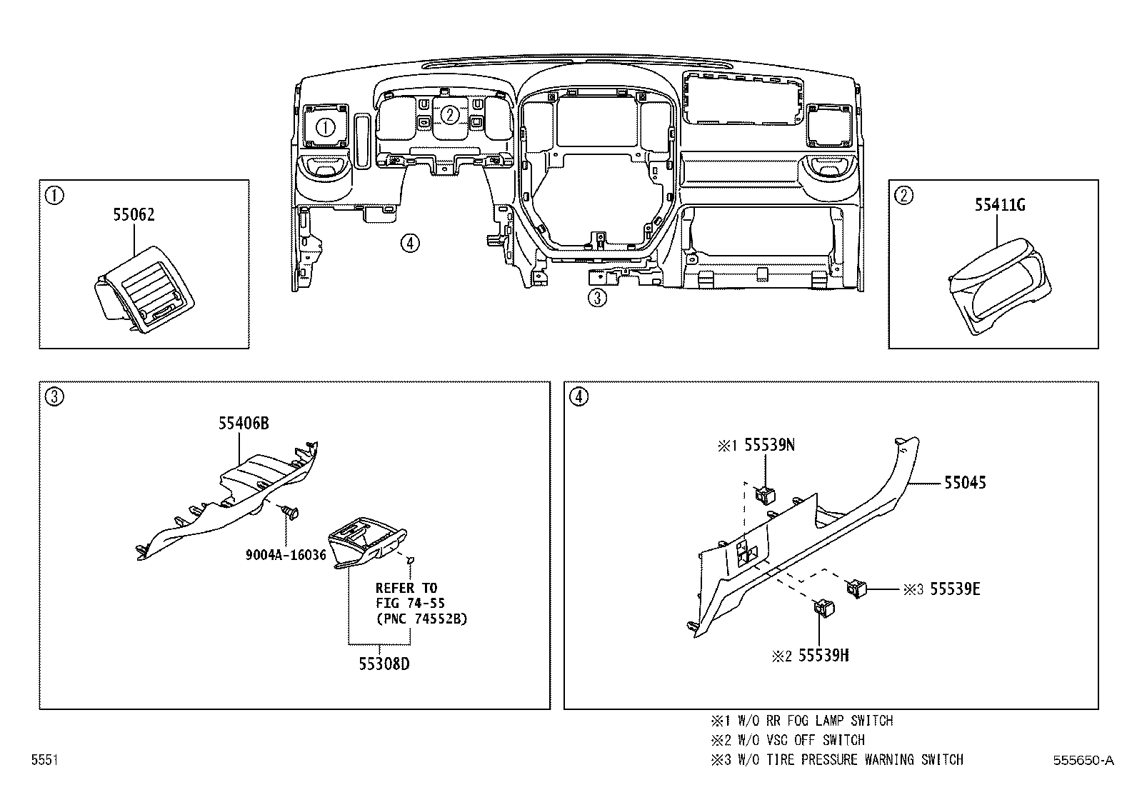 55217-B2011 RETAINER, DASH PANEL SILENCER product image