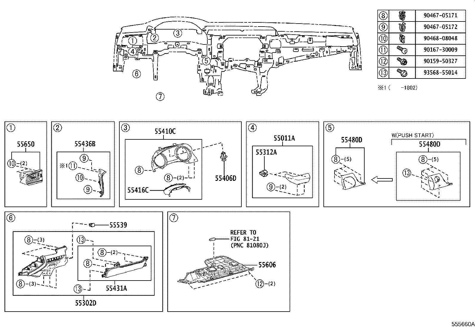 55670-33461-B0 REGISTER ASSY, INSTRUMENT PANEL, NO.3 product image