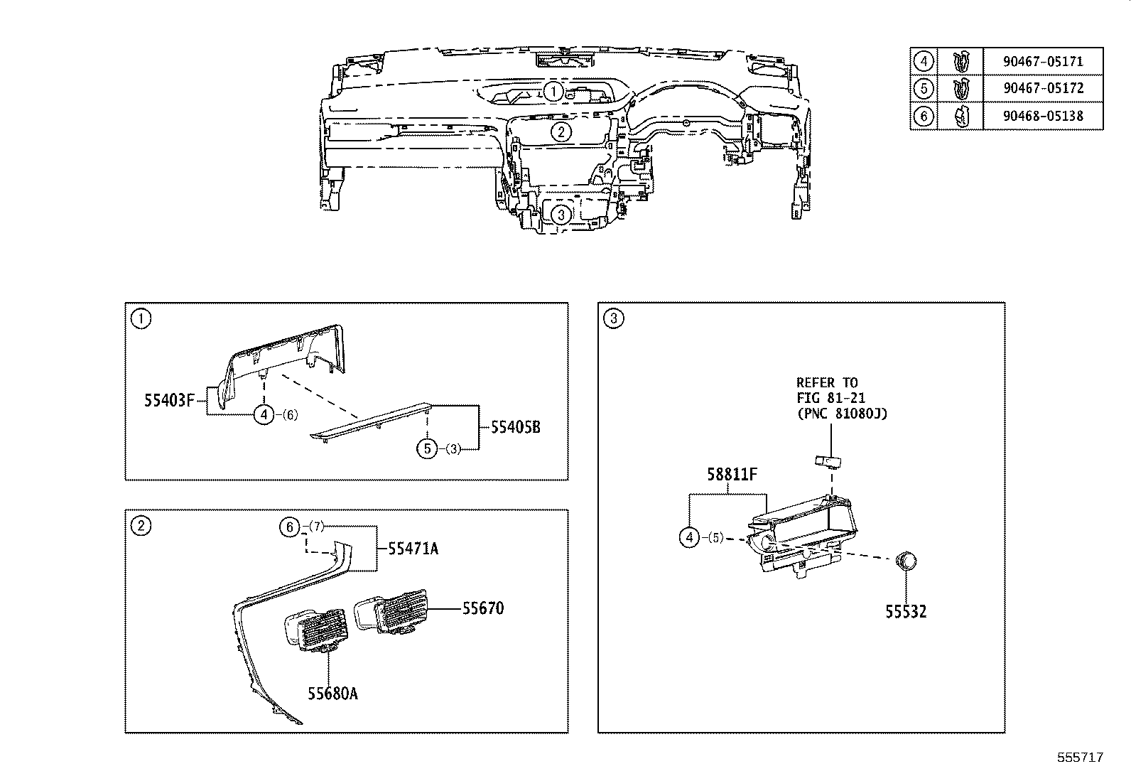 55305-48030 REINFORCEMENT SUB-ASSY, INSTRUMENT PANEL product image