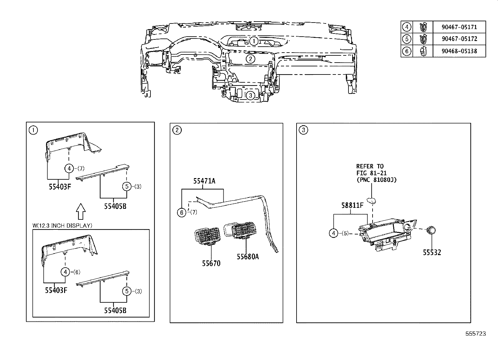 55307-48170 BRACE SUB-ASSY, INSTRUMENT PANEL, NO.2 product image