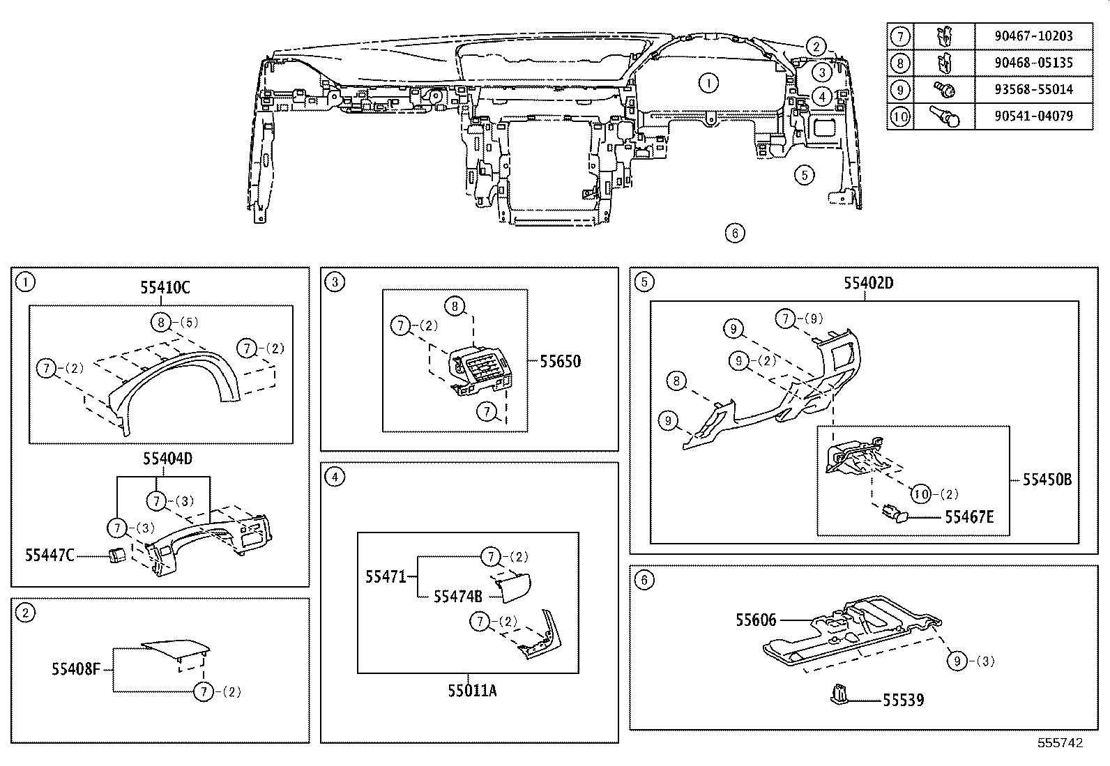 55302-30180-C5 PANEL SUB-ASSY, INSTRUMENT, UPPER product image