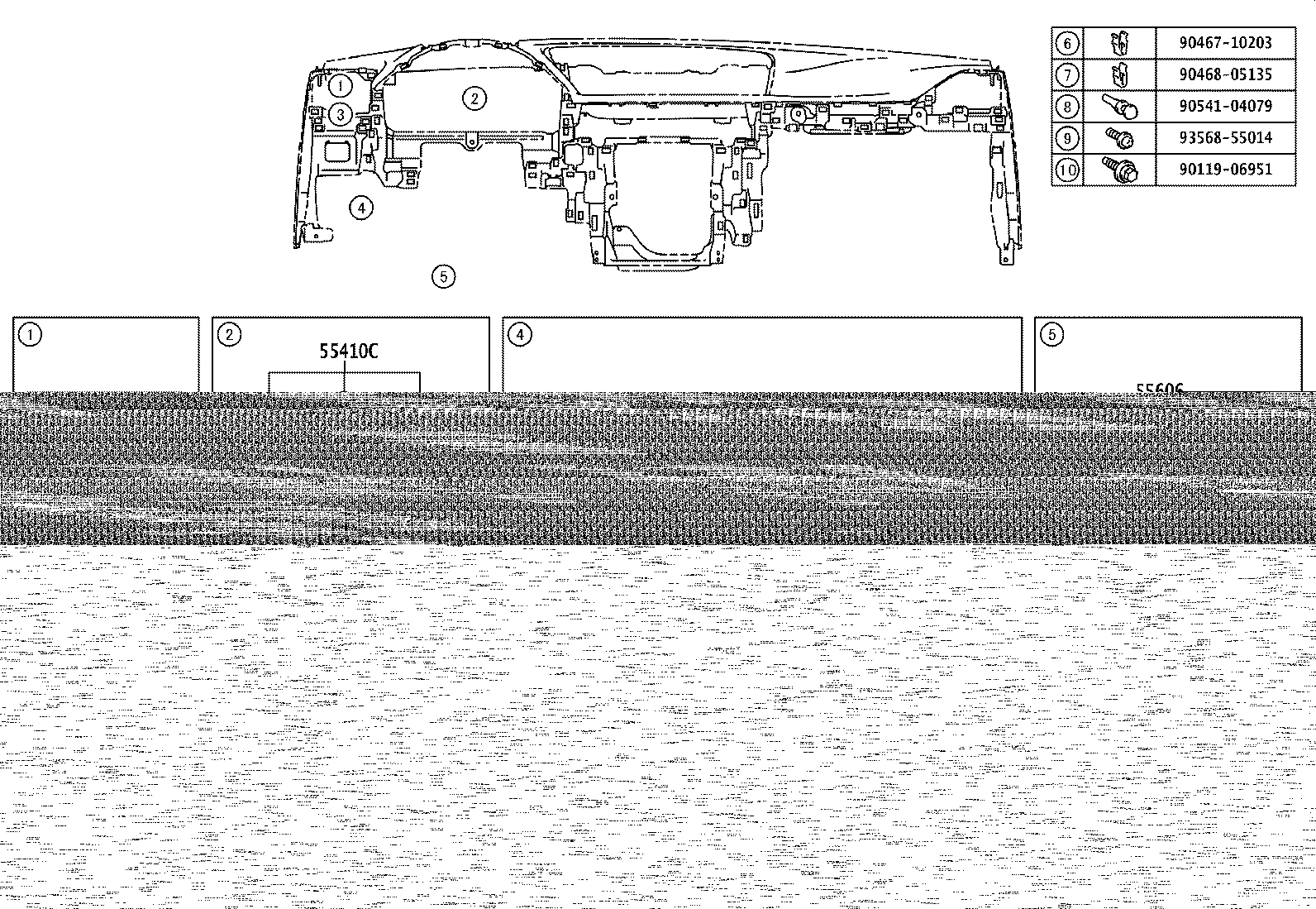 55476-30310 EXTENSION, INSTRUMENT PANEL, NO.2 product image