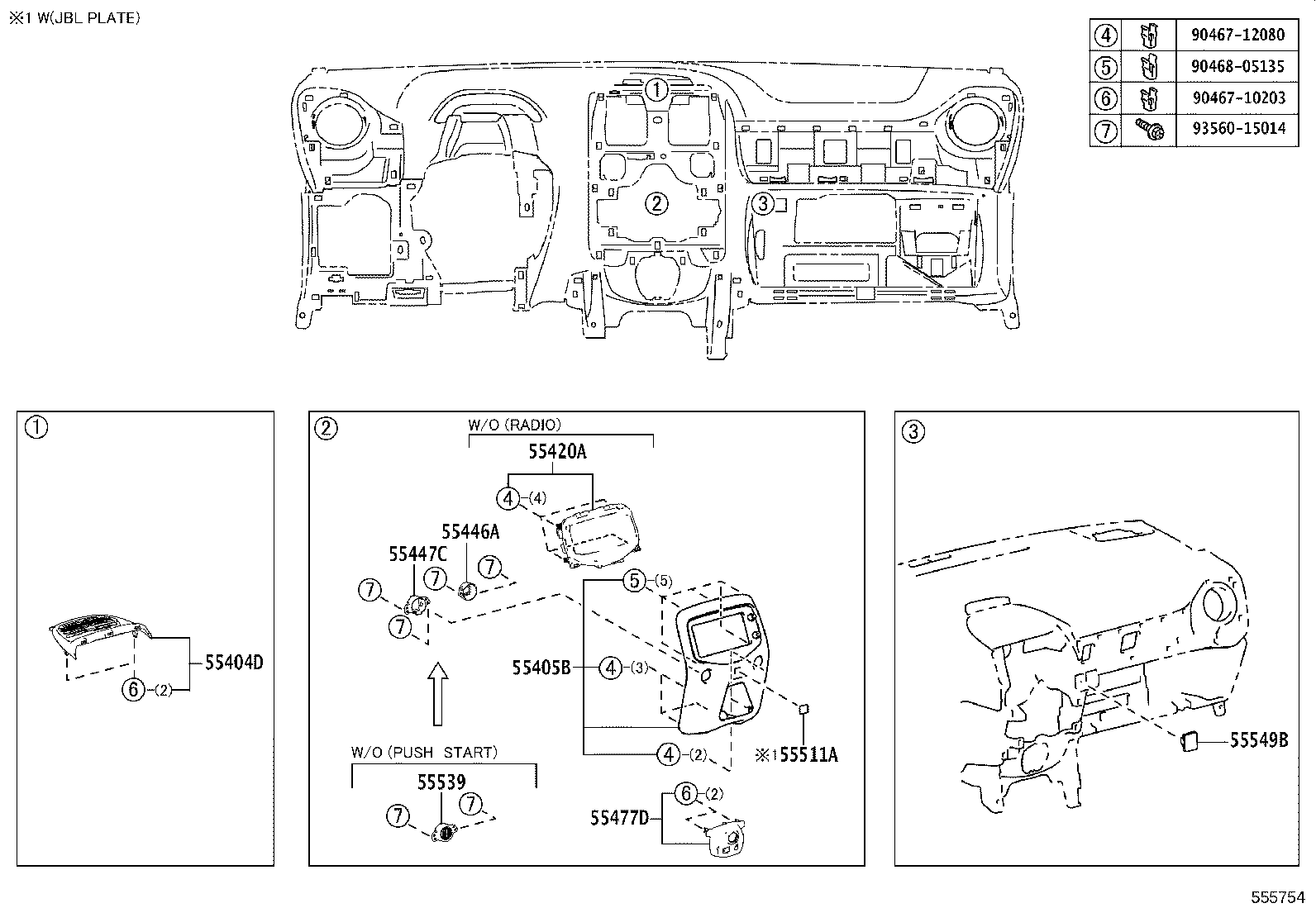 55330-0H030 REINFORCEMENT ASSY, INSTRUMENT PANEL product image