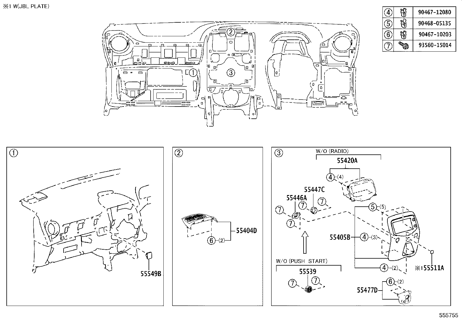 55330-0H030 REINFORCEMENT ASSY, INSTRUMENT PANEL product image