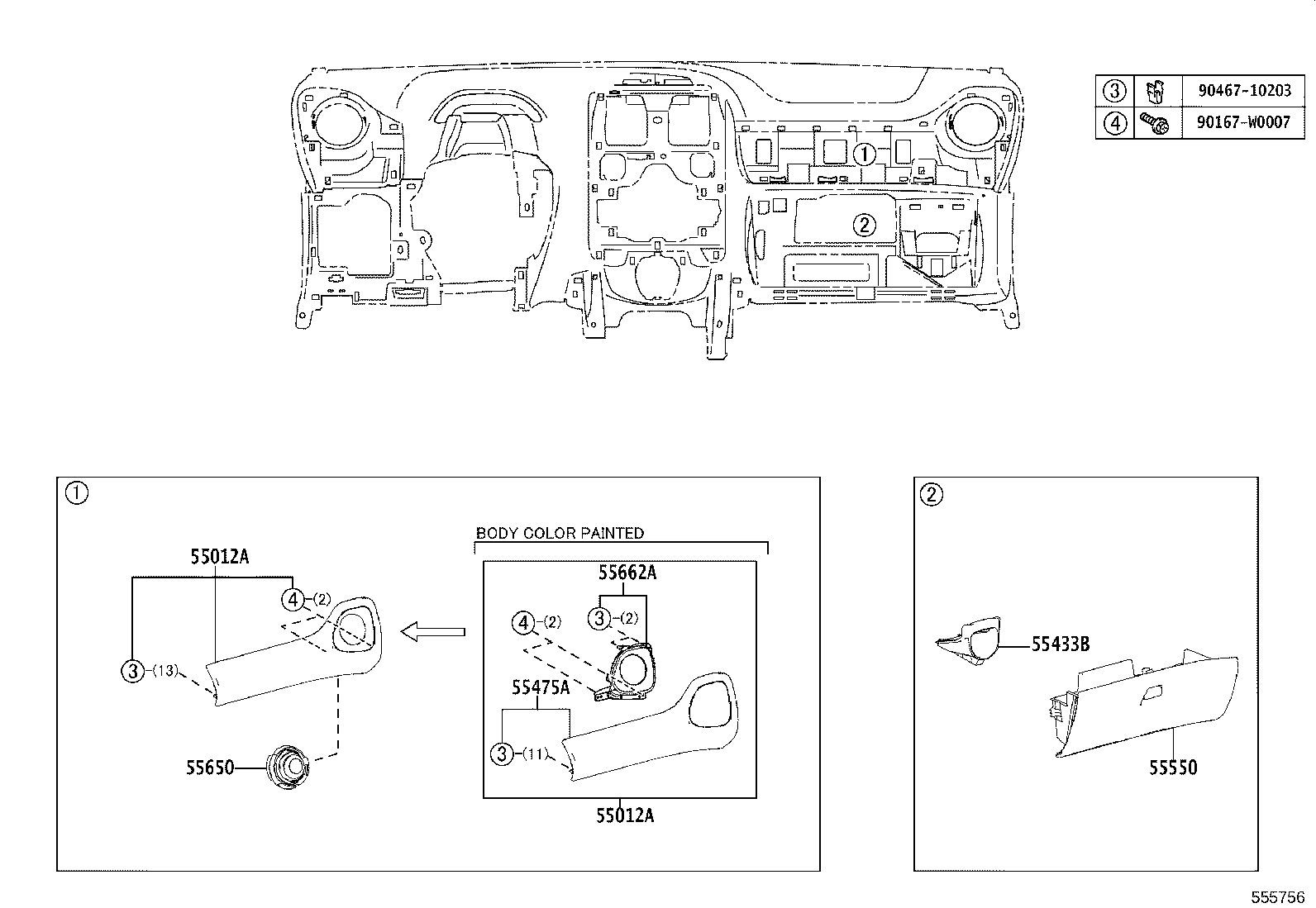 55330-0H030 REINFORCEMENT ASSY, INSTRUMENT PANEL product image