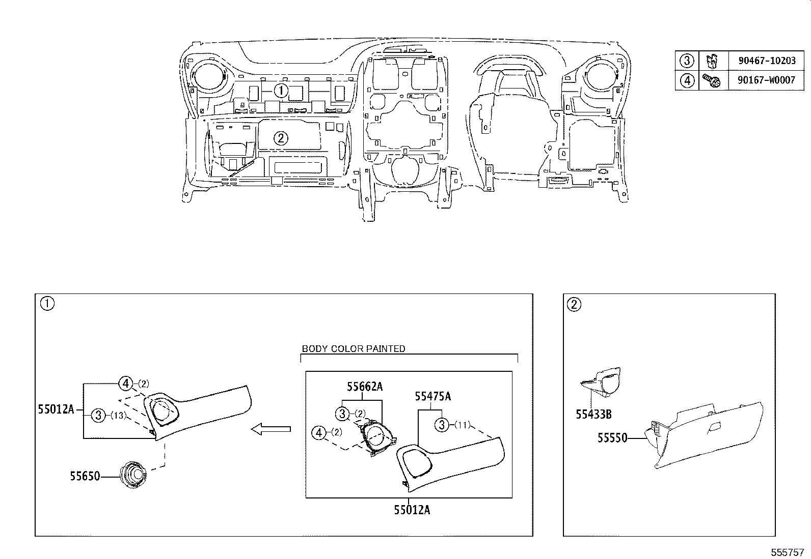 55330-0H030 REINFORCEMENT ASSY, INSTRUMENT PANEL product image