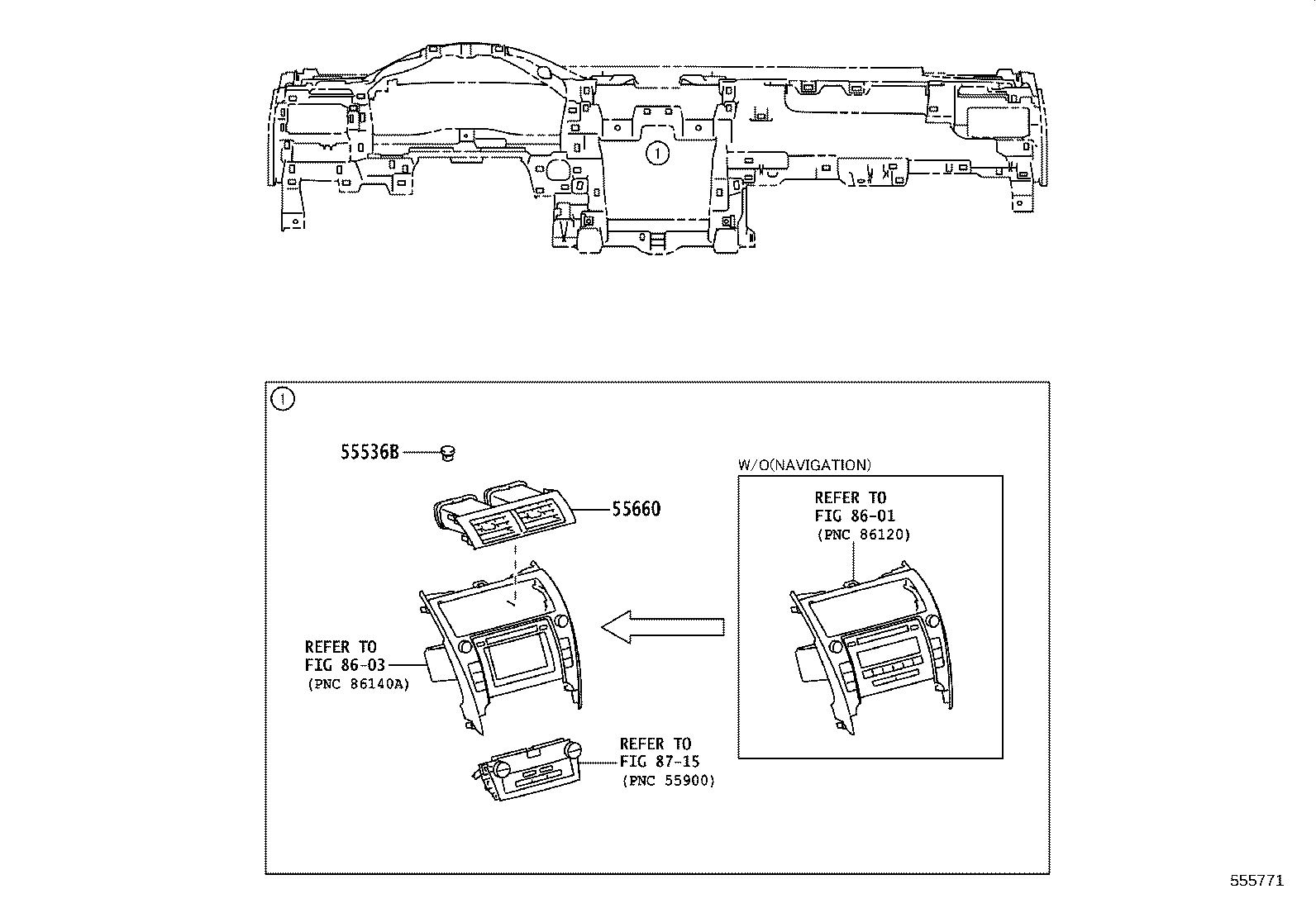 55359-06120 CUSHION, INSTRUMENT PANEL, NO.5 product image