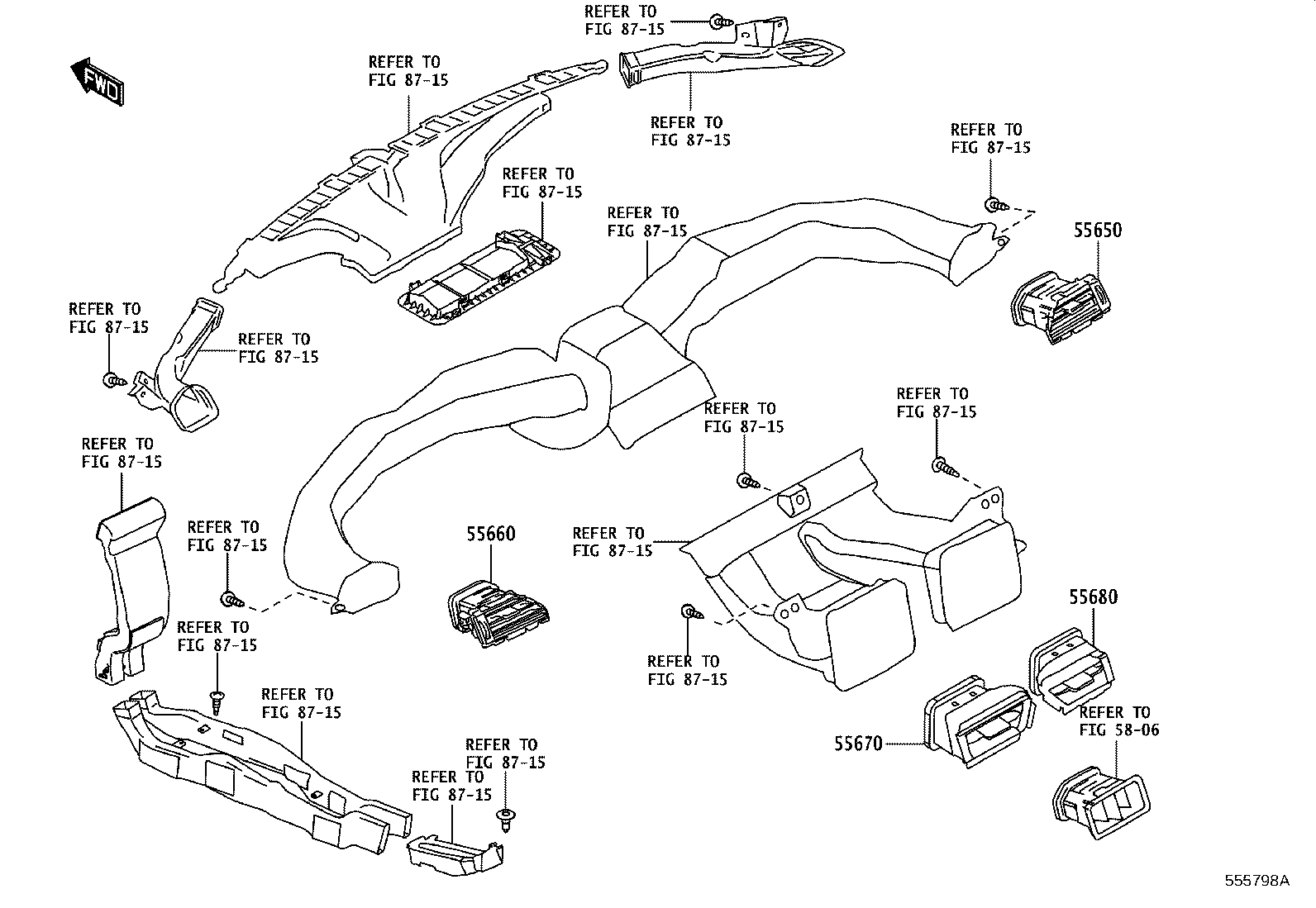 55606-WC009 PANEL SUB-ASSY, INSTRUMENT PANEL FINISH, LOWER product image