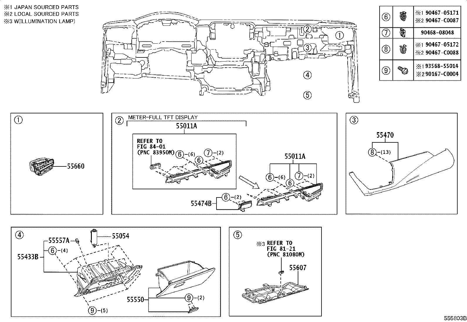 55355-02640 CUSHION, INSTRUMENT PANEL, NO.1 product image