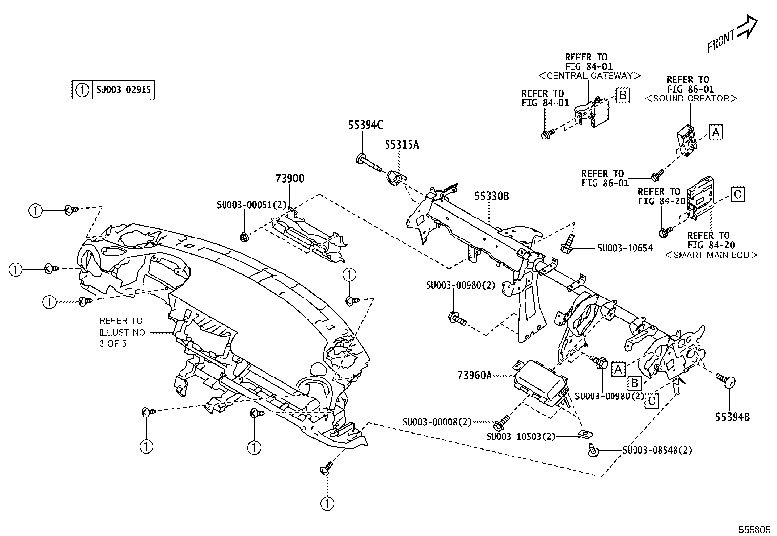 SU003-10106 REINFORCEMENT ASSY, INSTRUMENT PANEL product image