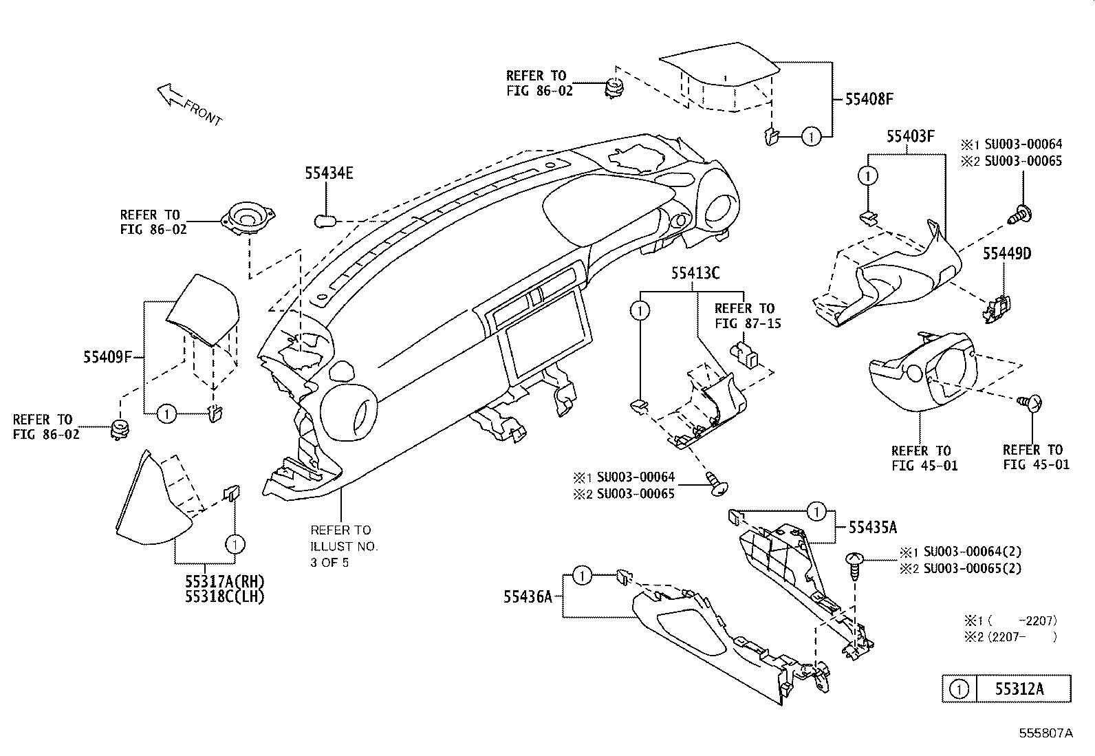 SU003-10106 REINFORCEMENT ASSY, INSTRUMENT PANEL product image