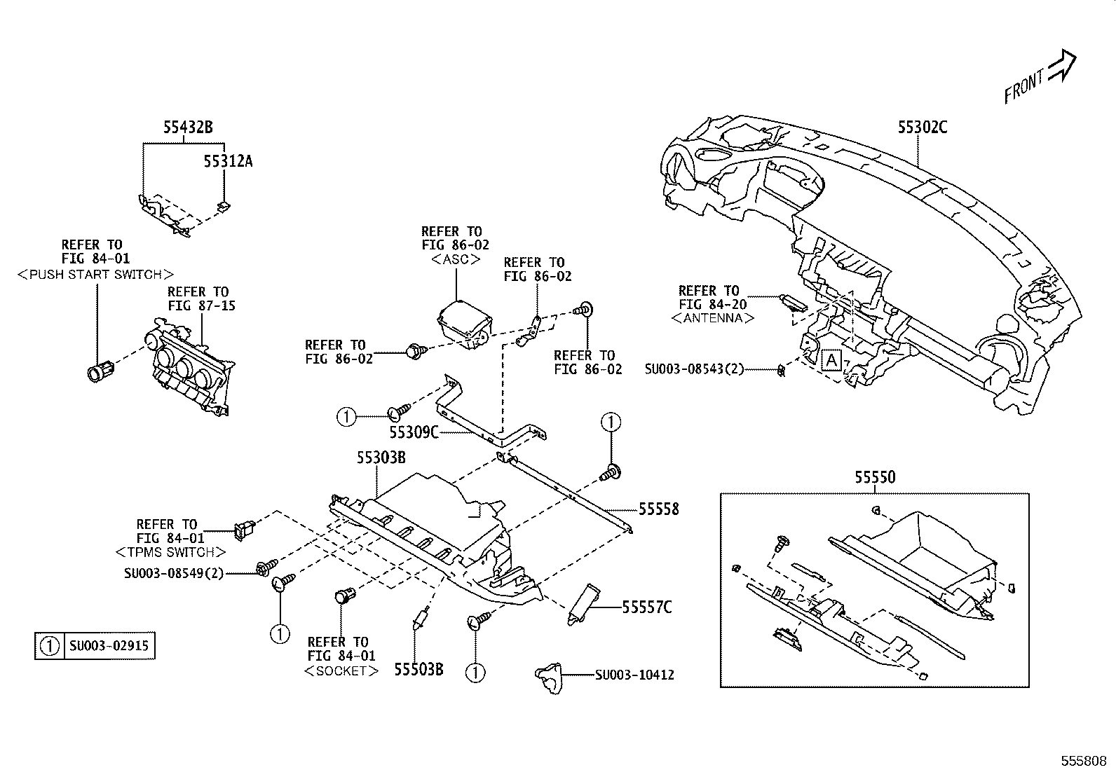 SU003-10106 REINFORCEMENT ASSY, INSTRUMENT PANEL product image